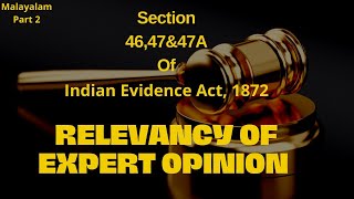 Section 45 51 of Indian Evidence Act1872  Relevancy of Expert Opinion [upl. by Llerrehc]