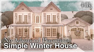 Bloxburg  Simple Winter House Speedbuild no advanced placement  exterior [upl. by Hirschfeld]