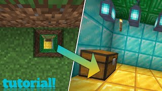 Minecraft Secret underground base tutorial🔥 [upl. by Aninaig]