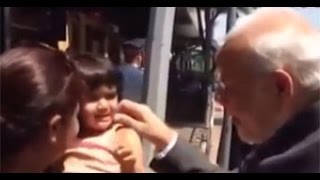 Watch  Narendra Modi steps out of car to meet his 3yearold fan [upl. by Wanfried]