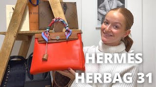 HERMES HERBAG 31 REVIEW  Pros Cons What Fits amp Mod Shots [upl. by Rowley]