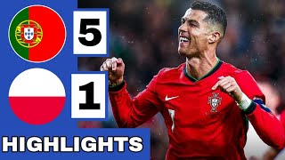 🔴Portugal vs Poland 51 Extended HIGHLIGHTS  UEFA Nations League [upl. by Eerased]