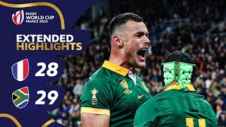 The greatest match EVER  France v South Africa  Rugby World Cup 2023 Extended Highlights [upl. by Notgnirrac]