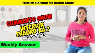 Hettich Hinges  German Made vs Indian Made  Comments Show  W01  Tamil  Kitchen Cabinet [upl. by Norry]