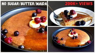 HEALTHY WHOLE WHEAT FAMILY PANCAKE WITHOUT SUGAR  Quick and Easy Fluffy Pancakes Recipe  Shorts [upl. by Elokin]