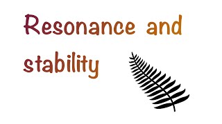 Resonance and stability [upl. by Yenittirb]