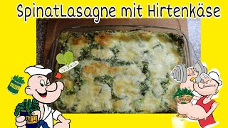 vegetarischgesundlecker SpinatLasagne mit Hirtenkäse [upl. by Roslyn]