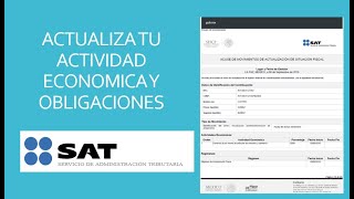 ACTUALIZA TU ACTIVIDA ECONOMICA Y OBLIGACIONES EN EL SAT 2021 [upl. by Pierre677]