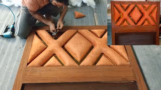 how to make headboard design double bed making 😃 [upl. by Pearce]