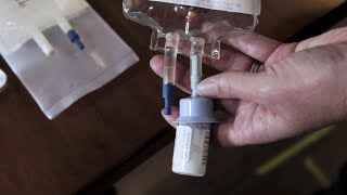 How To Administer IV Medication Using Gravity Infusion  Sutter Infusion Pharmacy Services [upl. by Adelric]