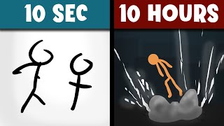 Animating a STICK FIGHT in 10 Seconds vs 10 Hours [upl. by Bromleigh]