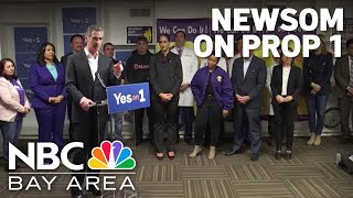 Gov Newsom in San Francisco pushing for Prop 1 [upl. by Bradman613]