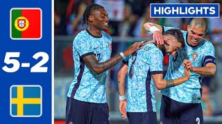 Portugal vs Sweden 52  All Goals amp Extended Highlights  International Friendlies 2024 [upl. by Lodge]