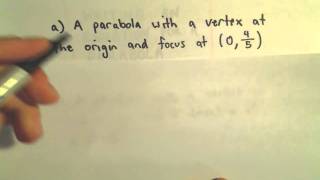 Conic Sections Parabolas Part 4 Focus and Directrix [upl. by Mij611]