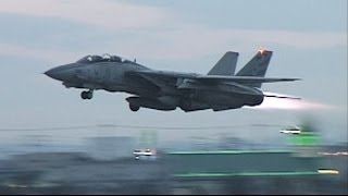 F14 TOMCAT Full Afterburner Take off 1996 Long [upl. by Trainer]