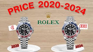 ROLEX PRIX 2020 VS 2024 énorme augmentation vous allez être choqué [upl. by Monteria]