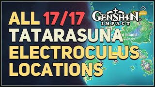 All Tatarasuna Electroculus Locations Genshin Impact [upl. by Erl]