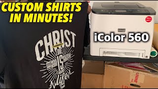 Make Custom Shirts In Minutes With The iColor 560 Printer [upl. by Artemisa]