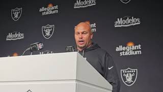 Everything Raiders Coach Pierce Said Post Embarrassing Loss to the Panthers [upl. by Eniledam]