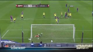 Barcelona Zlatan Ibrahimovic Free Kick vs Zaragoza HDmp4 [upl. by Elime879]