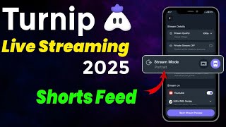 Turnip app se live stream kaise kare  Turnip app se short live stream kaise kare [upl. by Philip]