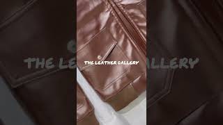 Shirt collar style jacket with fur amp rib  stylish bomber jacket  theleathergallery jackets [upl. by Eelitan]