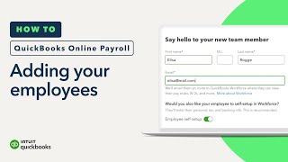 How to add your employees to QuickBooks Online Payroll [upl. by Menon]