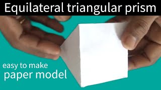 triangular prism easy paper model [upl. by Gerick990]