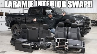 FULL RAM LARAMIE INTERIOR SWAP TRADESMAN UPGRADES [upl. by Soloma801]