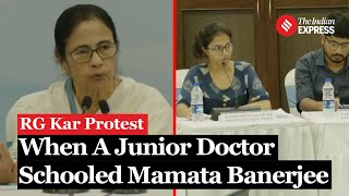 Watch When A Junior Doctor Schooled West Bengal CM Mamata Banerjee  RG Kar Protest [upl. by Armalda]