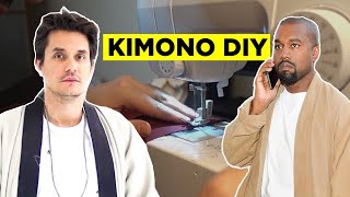 DIY KIMONO SEWING Kanye West amp John Mayer inspired [upl. by Peacock]