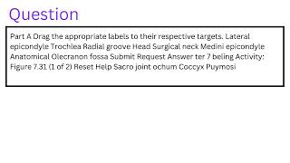 Part A Drag the appropriate labels to their respective targets [upl. by Rosenzweig]