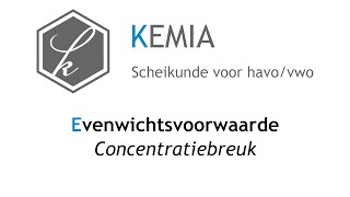 Evenwichtsvoorwaarde en concentratiebreuk [upl. by Atilemrac]