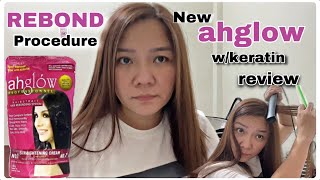 HAIR REBONDING procedure Self ApplicationUsing AHGLOW REBOND TREATMENT  Irene Nicer [upl. by Odlanor]