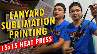 HOW TO MAKE ID LACE  Lanyard Sublimation Printing Using 15x15 Heat Press  Printing Business [upl. by Gottfried]