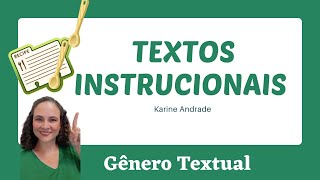 Gênero Textual Textos Instrucionais [upl. by Ditzel435]