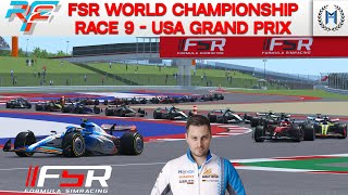 rFactor 2 Formula SimRacing World Championship Race 9  USA Grand Prix [upl. by Nairdna793]