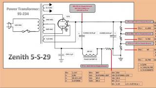 Zenith 5S29 Power Supply amp Voltage Divider [upl. by Tavey]