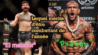 Qui sera le combattant de lannée 2024  Topuria vs Pereira  ufc mma fighter of year 2024 [upl. by Deeyn339]