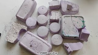 Lavender color chalk powder reforms crushing  Asmr PowderPuff 💜 [upl. by Hemetaf]