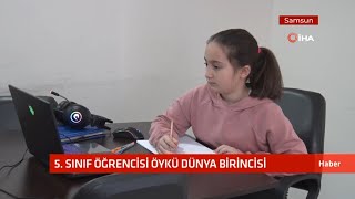 5 Sınıf öğrencisi Öykü dünya birincisi oldu [upl. by Aikym555]