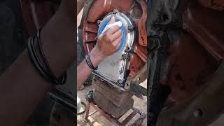 🛠️🚜 HMT tractor engine crank oil seal change ⚙️ main Oil Seal Change 🚜🛠️ automobile rxmanju76 [upl. by Zebada]