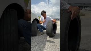 Bridgestone Potenza RE004 Braking Test  NEW vs OLD TYRES bridgestonere004 [upl. by Raknahs]