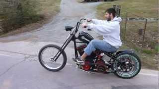 First Ride on a Jockey Shift Custom Harley Davidson Evo Springer Bobber [upl. by Nerual]