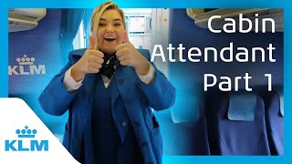 Cabin Attendant For A Day  Part 1  Intern On A Mission  KLM [upl. by Ttocserp194]