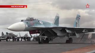 Footage of takeoff and landing of aircraft from the aircraft carrier Admiral Kuznetsov [upl. by Deden]