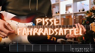 Fahrradsattel Pisse Сover  Guitar Tab  Lesson  Tutorial [upl. by Zakaria]