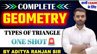 ॐ Complete Geometry Types of Triangles in One Shot 🔺  SSC Exam Prep by Aditya Ranjan Sir ✍️quot [upl. by Ecnedac]