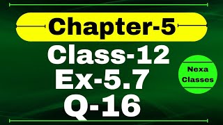 Class 12 Ex 57 Q16 Math  Differentiability  Q16 Ex 57 Class 12 Math  Ex 57 Q16 Class 12 Math [upl. by Ecinna]