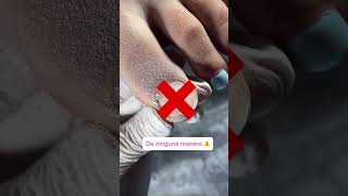 ❌Puede aparecer onicólisis ❌En el pedicure no se deben usar materiales duros manicura pedicura [upl. by Monto]